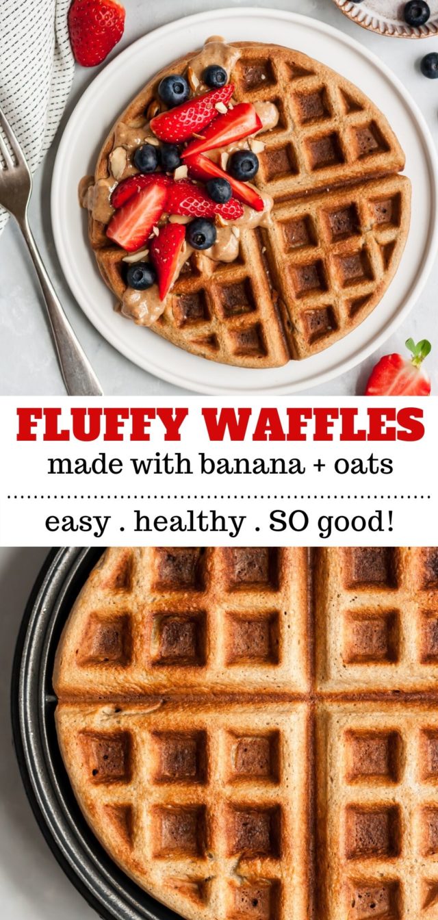 Gluten Free Banana Oat Waffles - a tasty, healthy breakfast!