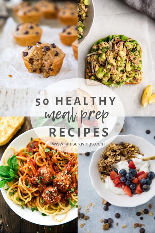 collage for healthy meal prep recipes