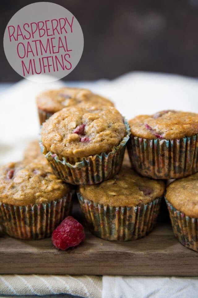 oatmeal muffins stacked one on top of another