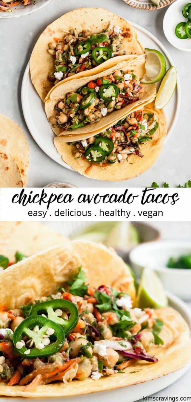 how to make vegan plant-based chickpea avocado tacos