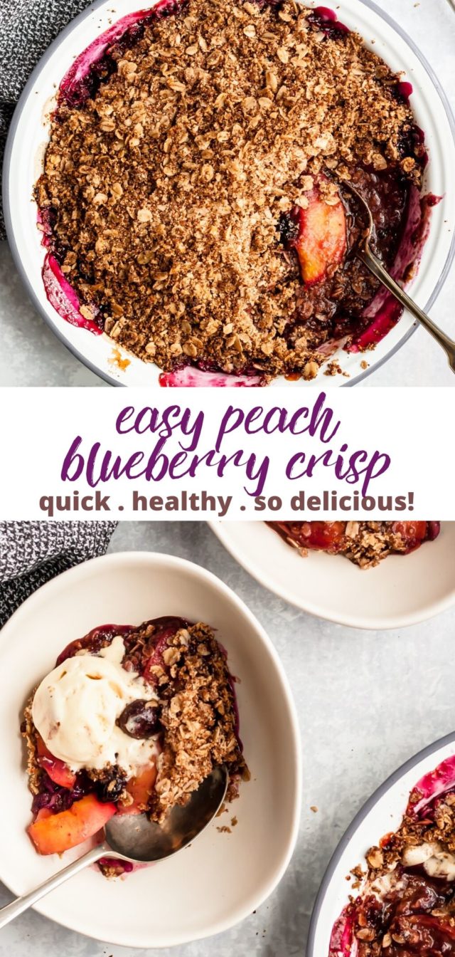 how to make a peach blueberry crisp