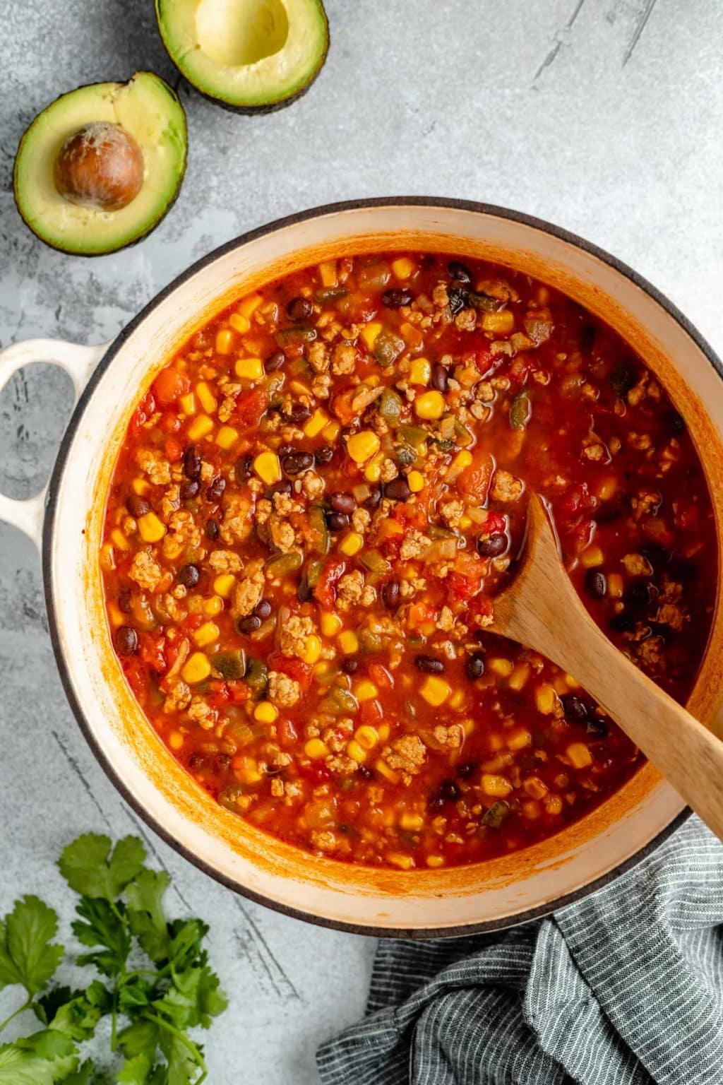 Healthy Taco Soup {Easy to Make} - Kim's Cravings