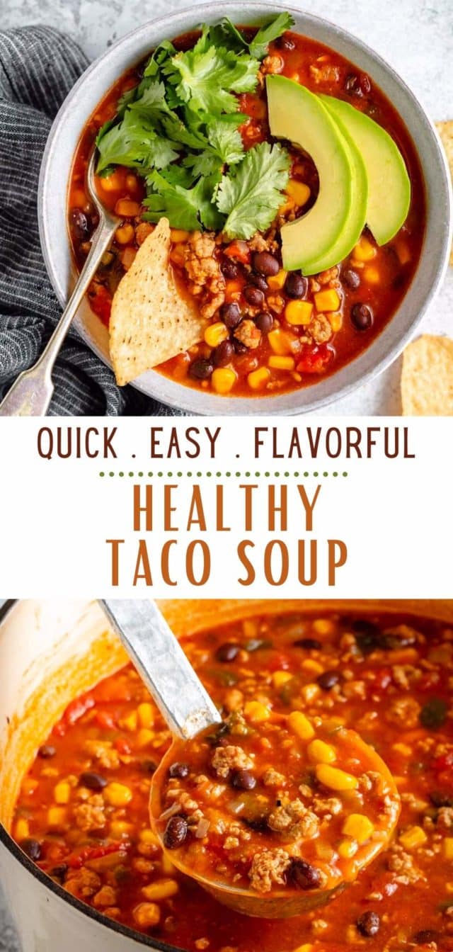 Healthy Taco Soup {Easy to Make} - Kim's Cravings