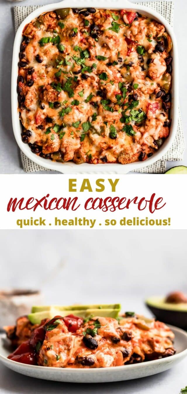 instructions for making a healthier Mexican casserole