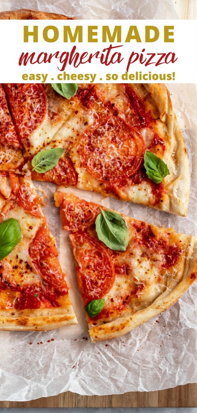 Margherita Pizza Recipe with homemade pizza dough