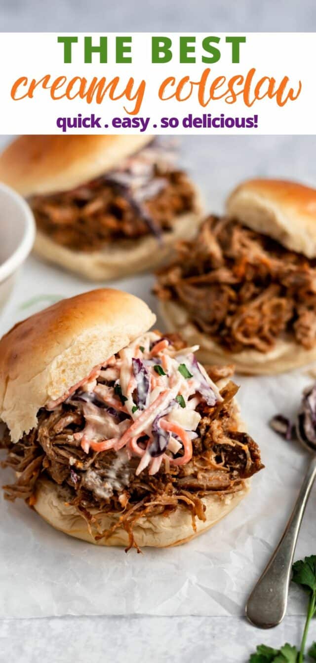 creamy coleslaw for pulled pork sandwiches