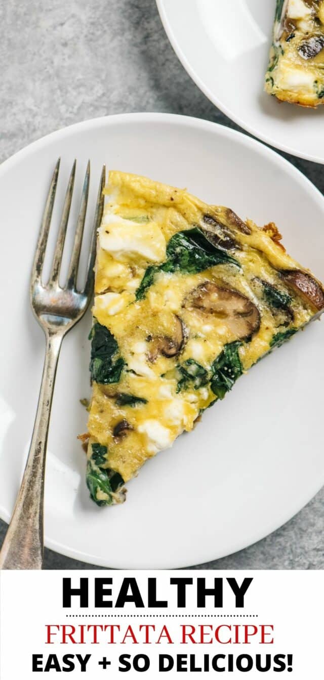 how to make a healthy frittata with spinach, mushroom and feta