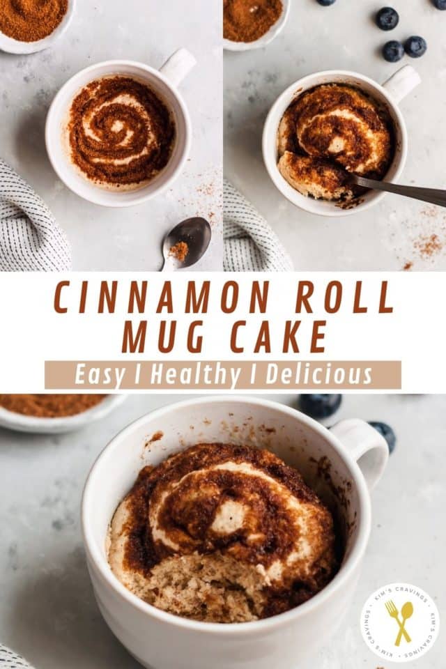 Cinnamon Roll Microwave Mug Cake Recipe - Kim's Cravings