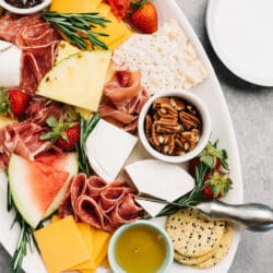summer charcuterie board ideas with fresh fruit and cheese