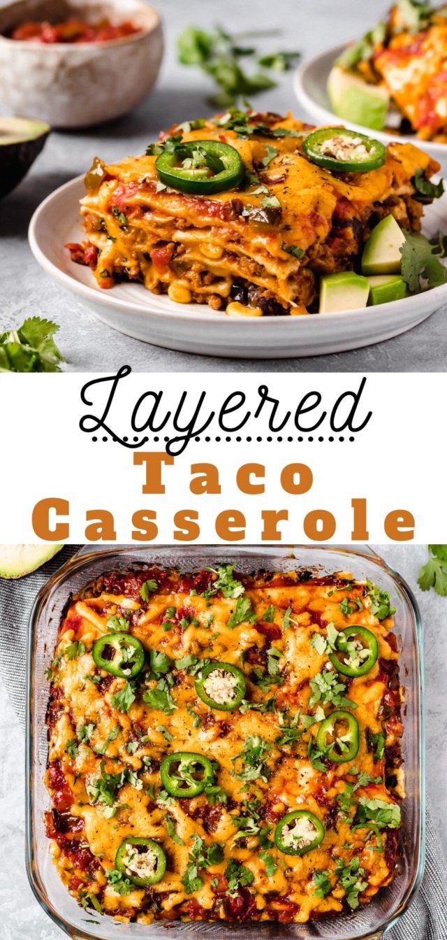 how to make a layered taco casserole