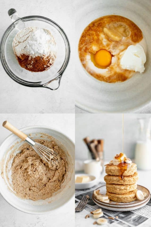 steps for making whole wheat pancakes 