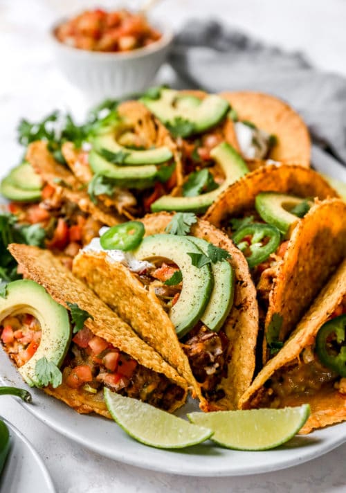 Crispy Oven Baked Beef Tacos - Kim's Cravings