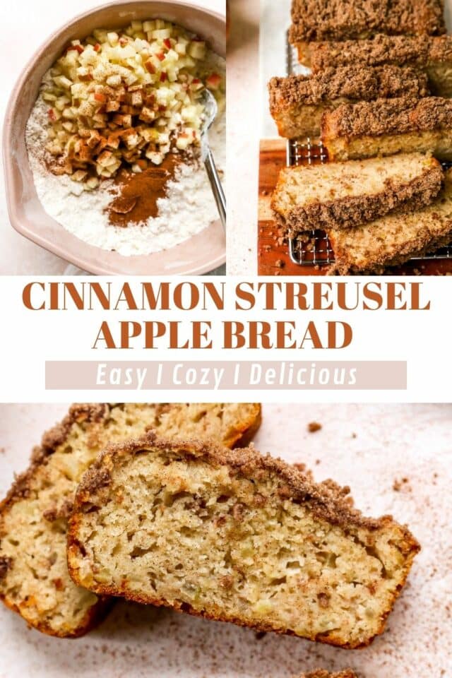 easy recipe for Cinnamon Streusel Apple Bread