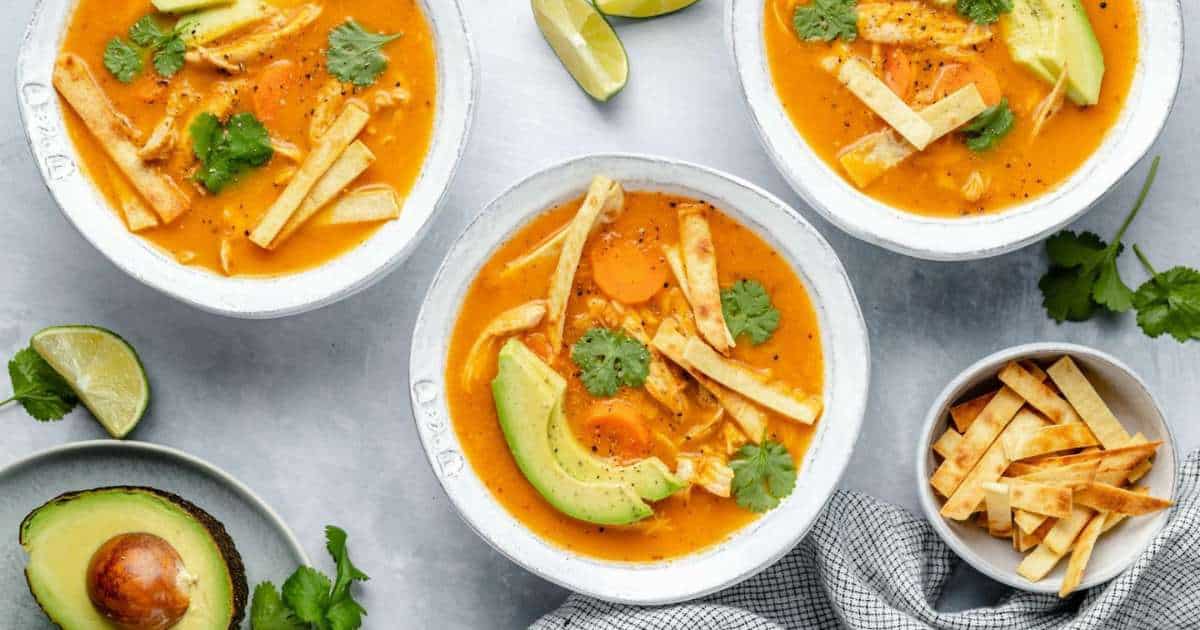 Healthy Chicken Tortilla Soup - Kim's Cravings