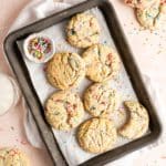 baked funfetti cookies with sprinkles
