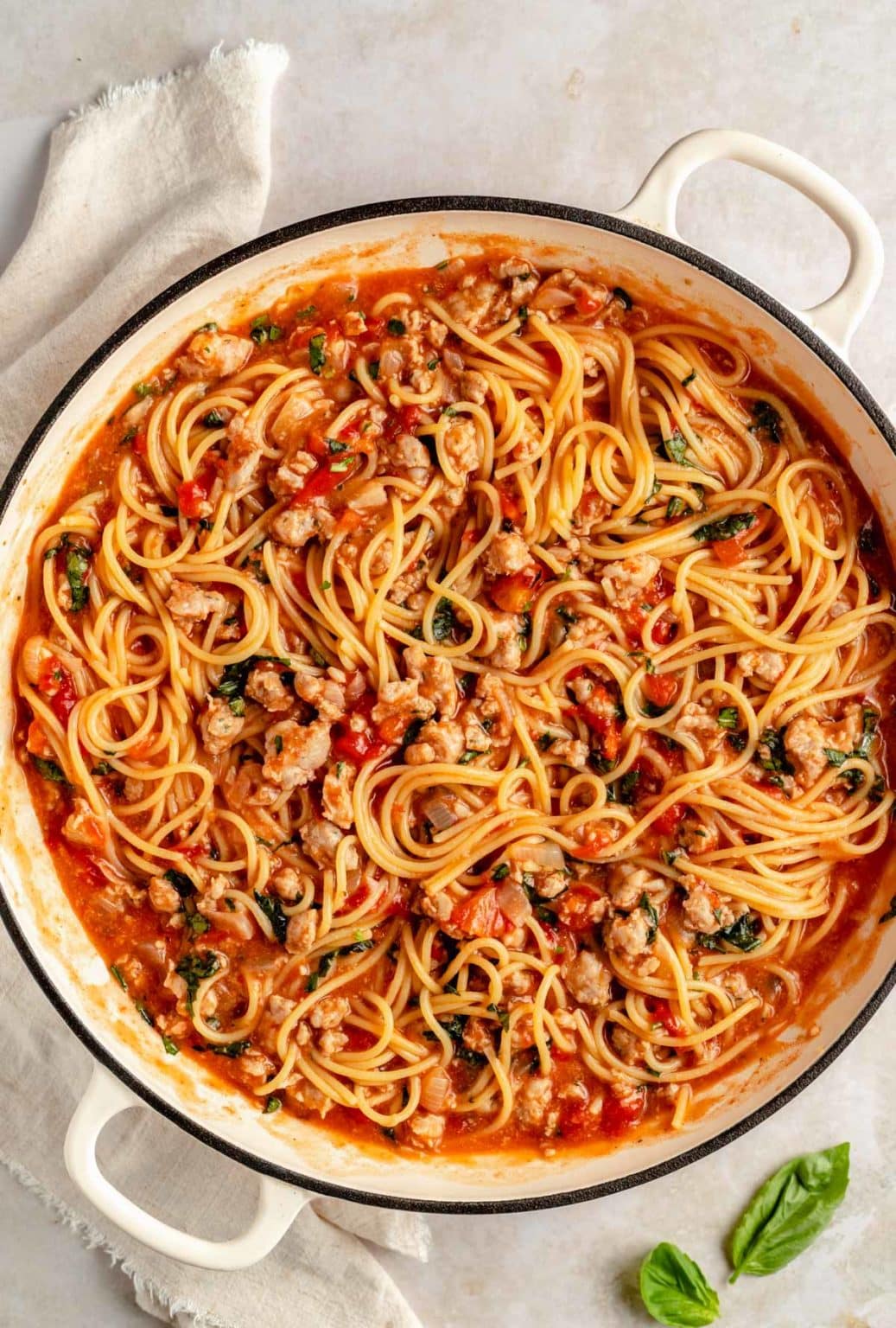Pasta with Sausage and Fire Roasted Tomatoes - Kim's Cravings