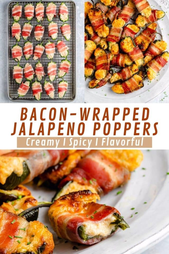 Bacon-Wrapped Jalapeño Poppers - Kim's Cravings