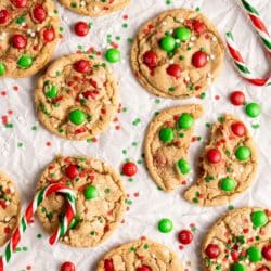 christmas cookies with sprinkles and m&ms