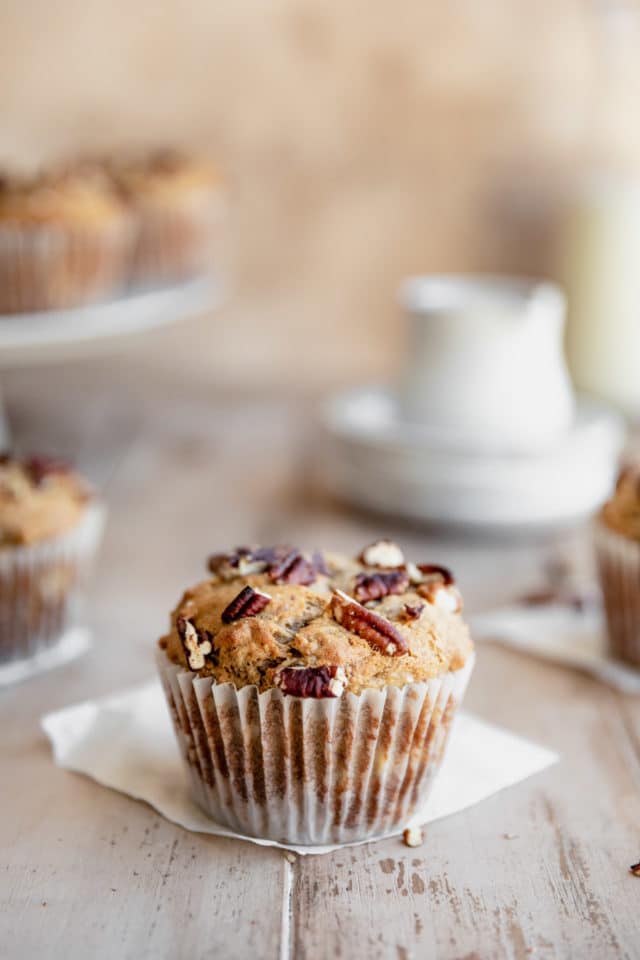 banana nut muffins in cupcake liners