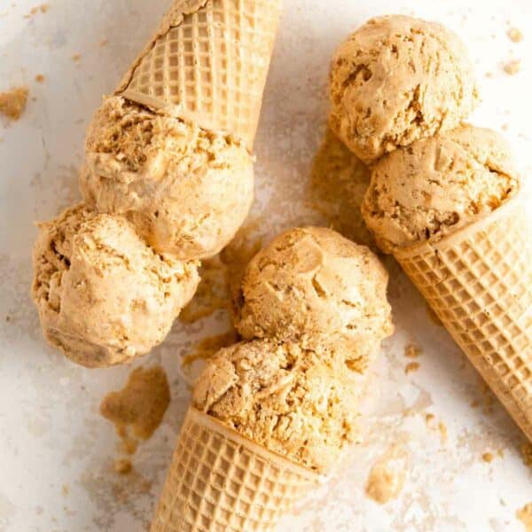 Pumpkin ice cream cones.