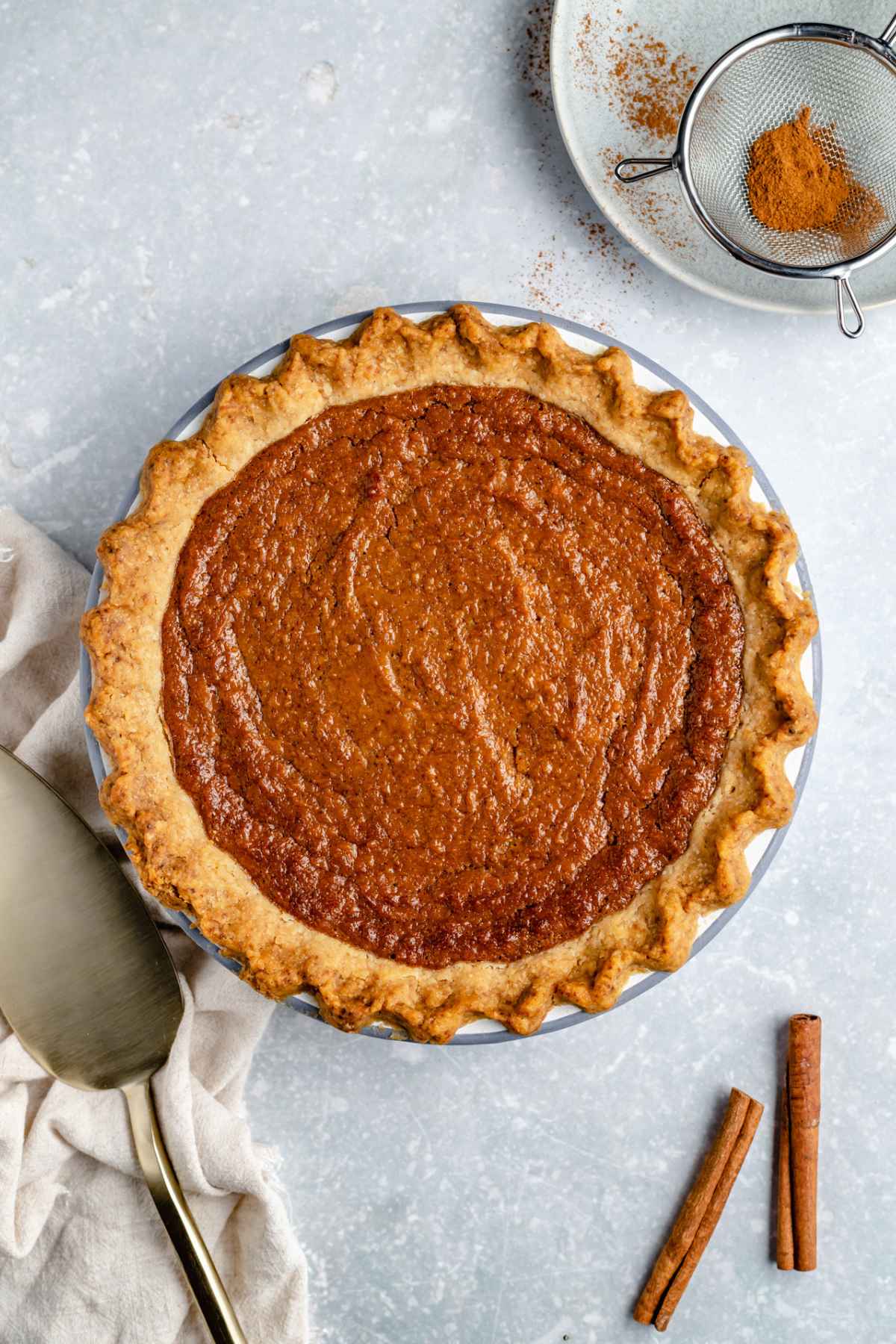 Baked sweet potato pie.