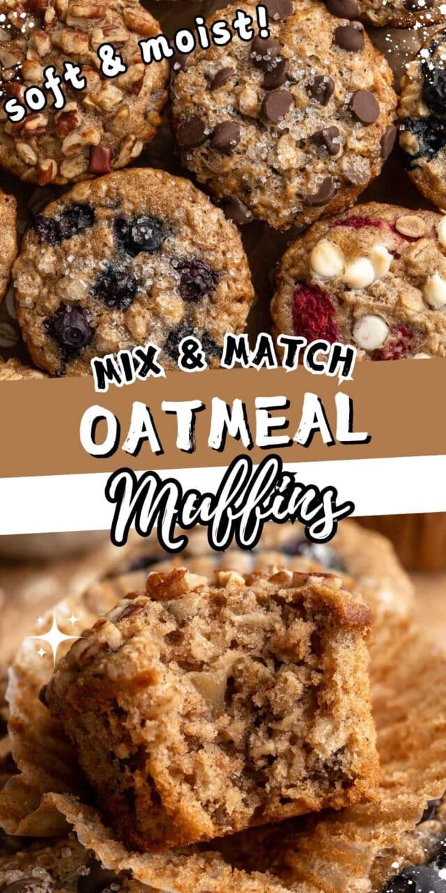 Oatmeal muffins with chocolate chips, blueberries and raspberries.