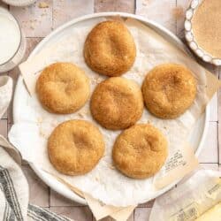 Small batch snickerdoodles on a plate.